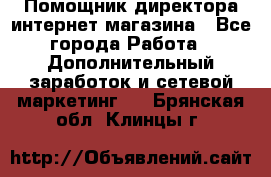 Помощник директора интернет-магазина - Все города Работа » Дополнительный заработок и сетевой маркетинг   . Брянская обл.,Клинцы г.